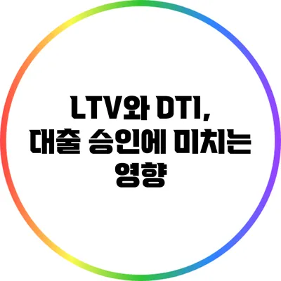 LTV와 DTI, 대출 승인에 미치는 영향