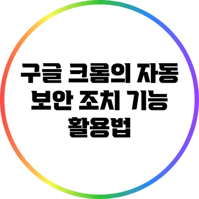 구글 크롬의 자동 보안 조치 기능 활용법