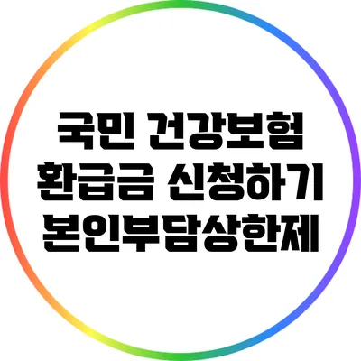 국민 건강보험 환급금 신청하기: 본인부담상한제