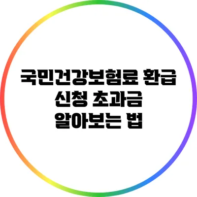 국민건강보험료 환급 신청: 초과금 알아보는 법