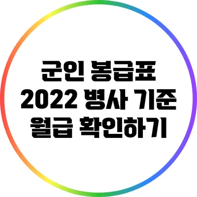 군인 봉급표: 2022 병사 기준 월급 확인하기