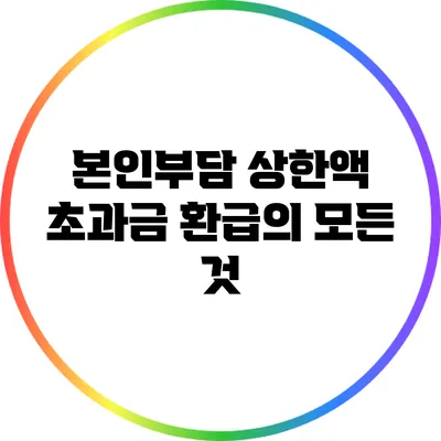 본인부담 상한액 초과금 환급의 모든 것