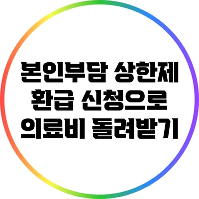 본인부담 상한제 환급 신청으로 의료비 돌려받기