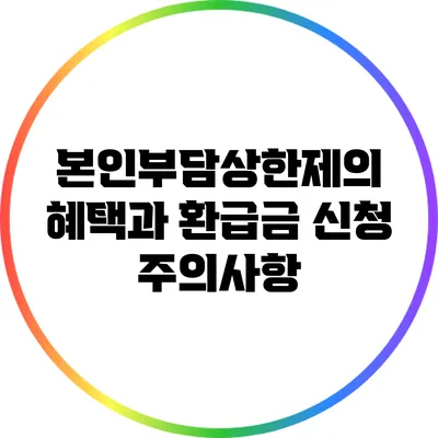 본인부담상한제의 혜택과 환급금 신청 주의사항