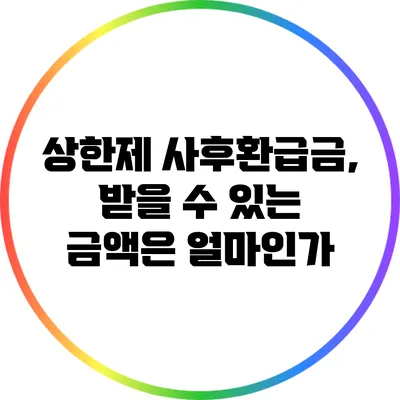 상한제 사후환급금, 받을 수 있는 금액은 얼마인가?