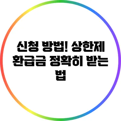 신청 방법! 상한제 환급금 정확히 받는 법