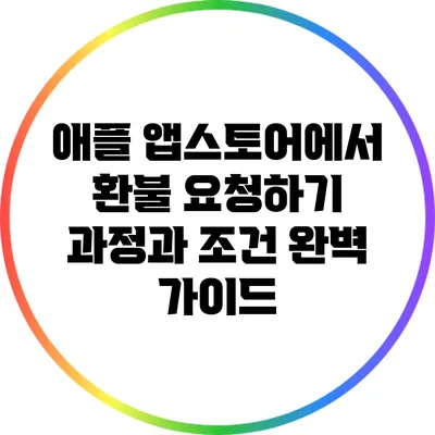 애플 앱스토어에서 환불 요청하기: 과정과 조건 완벽 가이드