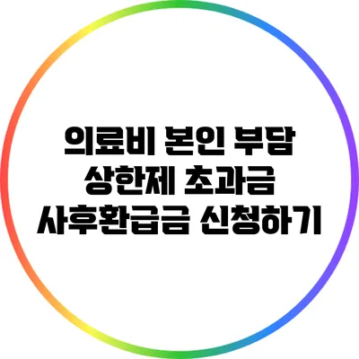 의료비 본인 부담 상한제 초과금 사후환급금 신청하기