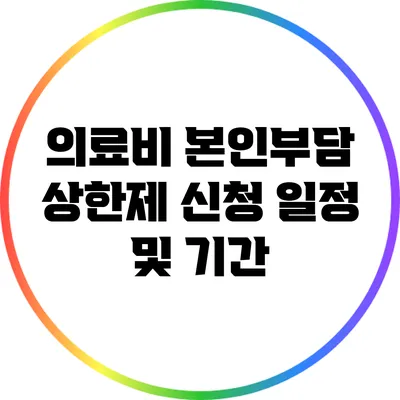 의료비 본인부담 상한제 신청 일정 및 기간