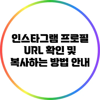 인스타그램 프로필 URL 확인 및 복사하는 방법 안내