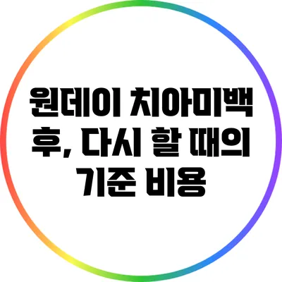 원데이 치아미백 후, 다시 할 때의 기준 비용