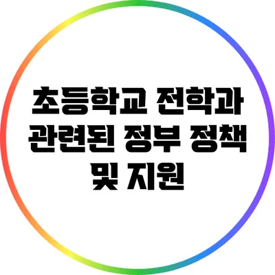 초등학교 전학과 관련된 정부 정책 및 지원