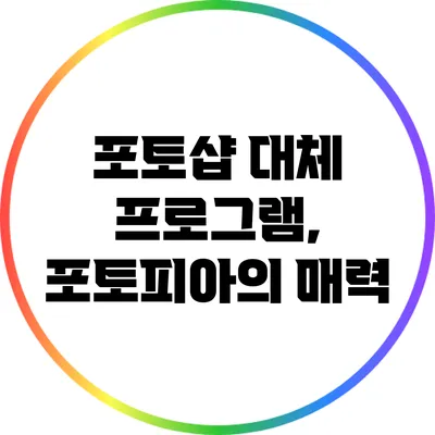 포토샵 대체 프로그램, 포토피아의 매력
