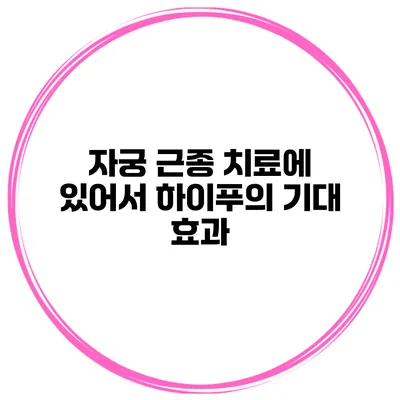 자궁 근종 치료에 있어서 하이푸의 기대 효과